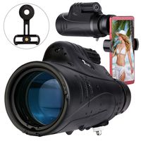 TELMU HD Monocular-10x42 Waterproof Monocular Telescope for Camping Traveling Bird Watching Hunting Concert Ball Game with 75mm Phone Holder & Dust Covers