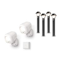 Ring Smart Lighting - Spotlight, Battery-Powered, Outdoor Motion-Sensor Security Light, White (Starter Kit: 2-pack) - Bundle with 4 Pathlights