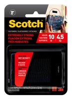 Scotch Extremely Strong Fasteners 1 in x 3 in Black (4 per pack) holds up to 10 pounds