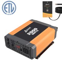Ampeak Power Inverter 2000 Watt 3 AC Outlets and USB Port DC 12V to 110V AC Car Converter with Remote Control