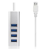 USB Hub,XINDA 4 Ports Aluminum USB Hub Expansion High Speed USB 3.0 Ultra Slim Data Hub Splitter Switch Lead Adapter Cable For PS3,Xbox,Wifi,PC,MAC,Laptop,NoteBook,Mac Book,NetBook,Tablet,Tab.Silver