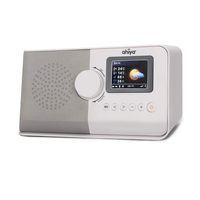 ahiya Radio Digital Internet Wi-Fi Radio Receiver Stereo Speaker Preset Recall Playtime Alarm Remote APP Button Control 2.4" LCD Full Color Display 3.5MM Headphone Socket DC Adaptor White