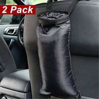 Wakaka 2 Pack Car Trash Bags, Washable Leakproof Seatback Truck Hanging Car Garbage Bags for Travelling,Outdoor,Home and Vehicle