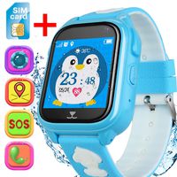 Kids Smart Watch Phone for 3+ Girls Boys,Smartwatch with Free SIM Card GPS&LBS Positioning Tracker 2 Way Calls&Voice Chat SOS Call Touch Screen Alarm Clock Compatible Android iOS Birthday Gift