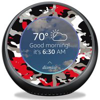 MightySkins Skin Compatible with Amazon Echo Spot - Red Camo | Protective, Durable, and Unique Vinyl Decal Wrap Cover | Easy to Apply, Remove, and Change Styles | Made in The USA
