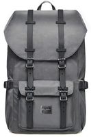 KAUKKO Laptop Outdoor Backpack Travel Hiking Camping Rucksack Casual College Daypack Fits 15" (Nylon Grey)