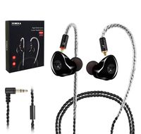 in-Ear Monitors, [Newest Updated Version] Wired Earbuds Headphones/Earphones/Headset Dual Drivers with MMCX Detachable Cables, Noise-Isolating Sweatproof Earphones HiFi Stereo (Black,No Mic)