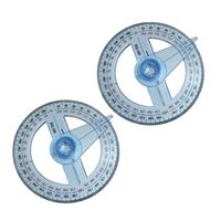 LGEGE 2pcs 360 Degree Swing Arm Protractor
