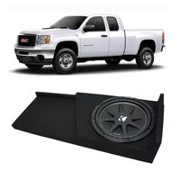 Compatible with 2007-2013 GMC Sierra Extended Cab Truck Kicker Comp C12 Single 12 Sub Box Enclosure - Final 4 Ohm