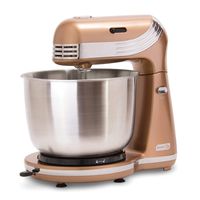 Dash Stand Mixer (Electric Mixer for Everyday Use): 6 Speed Stand Mixer with 3 qt Stainless Steel Mixing Bowl, Dough Hooks & Mixer Beaters for Dressings, Frosting, Meringues & More - Copper