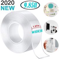 UNIHAO Nano Tape Double Sided Adhesive Tape Mounting Tape 1.57" Width Traceless Washable Sticky Clear Tape Nano Grip Tape Roll Removable Transparent Tape Gel Pads for Paste Poster, Fix Carpet Mats