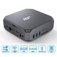 ACEPC AK2 Mini PC Intel Celeron J3455,Windows 10 Micro Computer, 6GB DDR3/64GB eMMC,4K HD Graphics,Gigabit Ethernet,Dual Band Wi-Fi