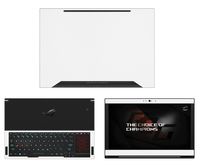decalrus - Protective Decal for Asus Zephyrus GX501 (15.6" Screen) Laptop White Carbon Fiber Skin case Cover wrap CFasusZephyrusGX501White