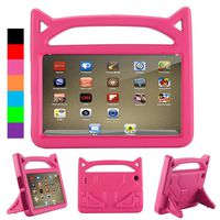 Fire HD 8 Tablet 2018 Case for Kids -SHREBORN Shock Proof Light Weight Cover Kids Case with Stand for All New Amazon Kindle Fire HD 8 Tablet(Compatible with 8th/7th Generation, 2018/2017 Release)-Pink
