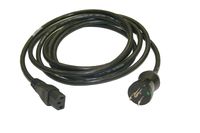 Interpower 86610710 North American Hospital Grade Cord Set, NEMA 5-15 Plug Type, IEC 60320 C13 Connector Type, Black, 10A Amperage, 125VAC Voltage, 3m Length