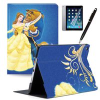 LJX iPad 7th Generation 10.2" 2019 Case Mickey Minnie Mouse Cute Cartoon Cover PU Leather Stand Protection Smart Auto Sleep/Wake Shell Compatible for Apple iPad 10.2 inch 2019#F