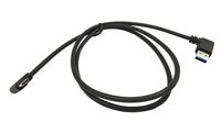 Poyiccot Type C 90 Degree Cable, 1M/3.3Ft USB 3.0 (Type-A) Male Left Angled to 90 Degree Right Angled USB3.1 (Type-C) Male USB Data Sync & Charge Converter Adapter Cable (USB 3.0 Left Angle)