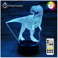 Dinosaur Toys, T Rex Night Lights for Kids 7 Colors Changing 3D Night Light with Timer & Remote Control & Smart Touch, T Rex Toys Birthday Gifts for Boys Age 2 3 4 5 6+ Year Old Boy Gifts (T-Rex 2)