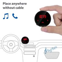 Avantree New CK310 Bluetooth FM Transmitter, 7 Hrs Car Wireless Radio Adapter with Portable Place & Touch Screen, Stereo Hands Free Car Kit for Music Call GPS from Cell Phone to Car Audio System