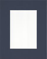 Pack of 2 24x36 Navy Blue Picture Mats with White Core, for 20x30 Pictures