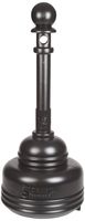 Eagle 1206BLACK High Density Polyethylene (HDPE) SafeSmoker Cigarette Receptacle, 5 quarts Capacity, 37.75" Height, 15.25" Diameter, Black
