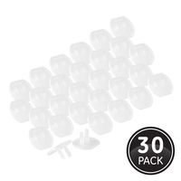 GE, Clear Child Safety, 30 Pack, Covers,Keep Children Safe, For Unused Electrical Outlets, Easy to Install, Guards Against Shocks, Plastic, 51175