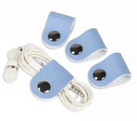 Magnetic Cable Organizer Headphone Cord Keeper Cable winder Headphone Wrap Earphone (Sky Blue)
