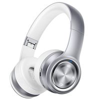 Picun P26 Bluetooth Headphones Over Ear 40H Playtime Hi-Fi Stereo Wireless Headphones Deep Bass Foldable Wired/Wireless/TF for Cell Phone/PC Bluetooth 5.0 Wireless Headset with Mic (Platinum Grey)