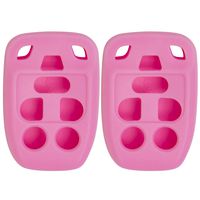 2 New Silicone Cover Protective Case for Select Honda Remote Keys with FCC N5F-A04TAA - Pink