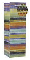 Jillson Roberts Bulk 120-Count Wine and Bottle Gift Bags Available in 10 Different Designs, Painted Stripe