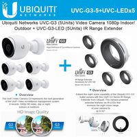 Ubiquiti UVC-G3 5-Pack Video Camera 1080p + UVC-G3-LED 5-Pack IR Range Extender