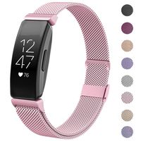 HAPAW Bands Compatible with Fitbit Inspire HR, Inspire Metal Band Accessories Stainless Steel Mesh Bracelet Women Men Wristbands Strap for Inspire & Inspire HR Fitness Tracker