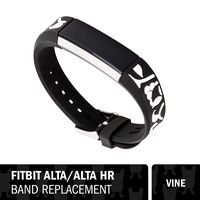 WITHit French Bull Designer Silicone Fitbit Alta/Alta HR Band - Secure, Adjustable, Fitbit Watch Band Replacement, Fits Most Wrists (5.5"-7.25") Sweat-Resistant Accessories (Vine)