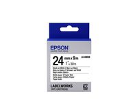 Epson LabelWorks Matte Paper LK (Replaces LC) Tape Cartridge ~1" Black on White (LK-6WBB) - for use with LabelWork LW-600P and LW-700 Label Printers