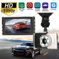 Quaanti 3'' HD 1080P Car Dvr/Dash Camera Auto Dashcam Recorder G-Sensor Camera HDMI Out Dash Cam in Car Video Vehicle Camera (Black+Gold)