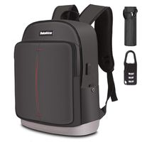 Bekahizar Backpack for Men Travel Laptop Backpack with USB Charging Port for 15.6 Inch Laptop Notebook, Anti Theft Computer Backpack Work Daypack Water Resistant Bookbag for College School (Black)