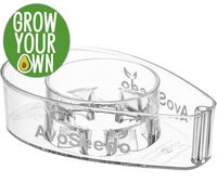 AvoSeedo Avocado Tree Growing Kit - Practical Gardening Gifts for Women, Mom, Sister & Best Friend /Grow Avocado Plant Indoor with Unusual Pit Grower Boat /Kitchen Garden Seed Starter Gift (Clear)