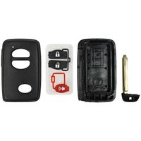 qualitykeylessplus Replacement Case and Pad for Toyota 3 Button Remotes with FCC ID HYQ14ACX Free Key TAG