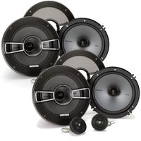 (2) Pairs Of Kicker 41KSS654 6-1/2" 6.5" 250 Watt Car Audio Component Speakers