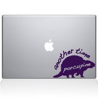 The Decal Guru 1005-MAC-15X-LAV Another Time Porcupine Vinyl Sticker, 15" Macbook Pro (2016 & newer), Purple
