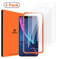 ZOVER Screen Protector Compatible with iPhone XR [3 Pack] Clear HD Tempered Glass Screen Protector Anti-Scratch Case Friendly [Installation Frame Included]