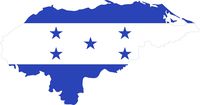Map with flag inside honduras 4x6.7 sticker decal die cut vinyl - Made and Shipped in USA