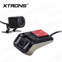 XTRONS 1280x720 Car Front/Rear DVR Vehicle HD Hidden Video Recorder with USB Port
