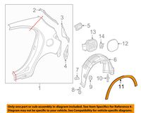 Mercedes Benz Genuine Wheel Opening Molding 156-885-12-00