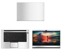 Decalrus - Protective Decal for Lenovo ThinkPad X1 Extreme (1st Gen.) (15.6" Screen) Laptop Silver Texture Brushed Aluminum Skin case Cover wrap BAlenovoTnkpadExtreme15Silver