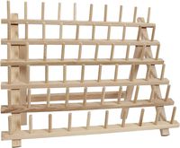 Threadart 60 Spool Cone Wood Thread Rack | Made of Hardwood, Sturdy, Freestanding or Wall Mount | 3 Sizes Available
