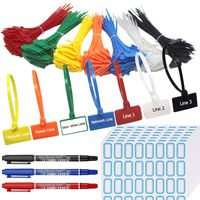 175 Pcs 6 Inch Nylon Cable Ties Marker Ties, 7 Colors Label Wire Straps Self-Locking Cord Making Label Mark Tags, 192 Pcs Self-Adhesive Cable Labels Write on Ethernet, 3 Colors Marker Pens