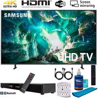 Samsung UN49RU8000 49" RU8000 LED Smart 4K UHD TV (2019) w/Soundbar Bundle Includes, Deco Gear Home Theater Surround Sound 31" Soundbar, Screen Cleaner, 2X HDMI Cable and 6-Outlet Surge Adapter
