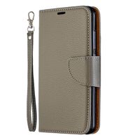 [Xiaomi Redmi 6Pro] / Mi A2 Lite Case, Lomogo Leather Wallet Case with Kickstand Card Holder Shockproof Flip Case Cover for Xiaomi Redmi 6 Pro - LOBFE130384 Grey