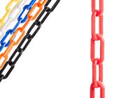 US Weight Chainboss Red Plastic Safety Chain with Sun Shield UV Resistant Technology - 10 ft